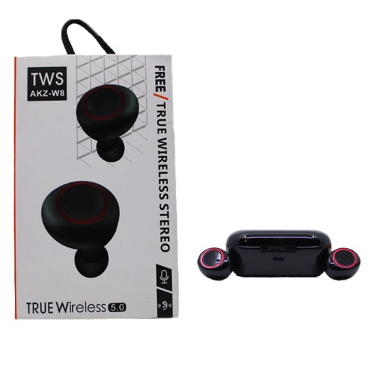 AKZ-W8 TWS WIRELESS EARPHONE STEREO BASS BLUETOOTH 5.0 EARBUDS VERMEHLO AKZ-W8 TWS WIRELESS EARPHONE STEREO BASS BLUETOOTH 5.0 EARBUDS VERMEHLO